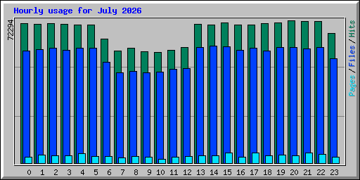 Hourly usage for July 2026